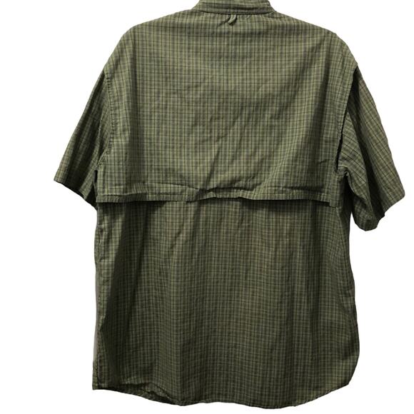 Basic Options Men’s Olive Short Sleeve Sport Shirt Large - Picture 4 of 9